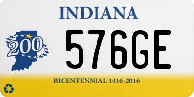 IN license plate 576GE