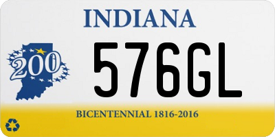 IN license plate 576GL