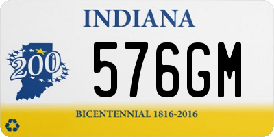 IN license plate 576GM