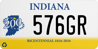 IN license plate 576GR