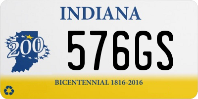 IN license plate 576GS