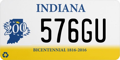 IN license plate 576GU