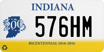 IN license plate 576HM