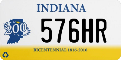 IN license plate 576HR