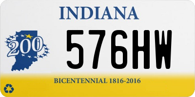 IN license plate 576HW