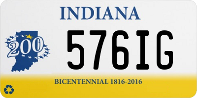 IN license plate 576IG