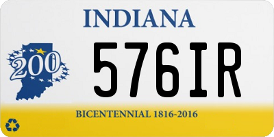 IN license plate 576IR