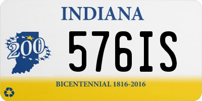 IN license plate 576IS