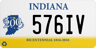 IN license plate 576IV