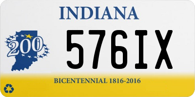 IN license plate 576IX