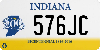 IN license plate 576JC