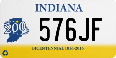 IN license plate 576JF