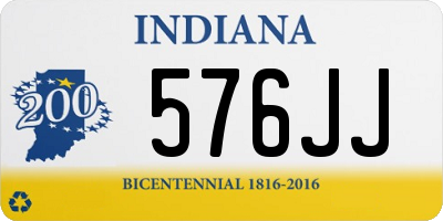 IN license plate 576JJ