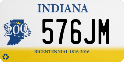 IN license plate 576JM