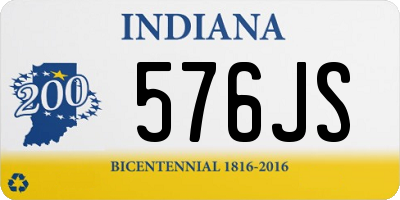 IN license plate 576JS