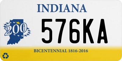 IN license plate 576KA