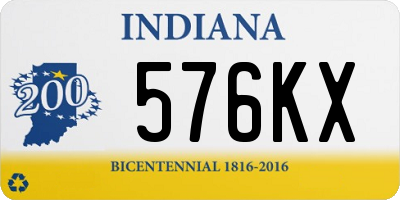 IN license plate 576KX