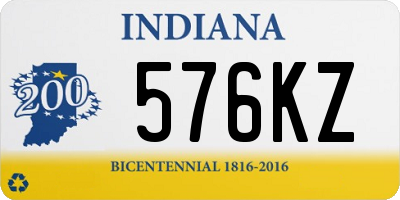 IN license plate 576KZ