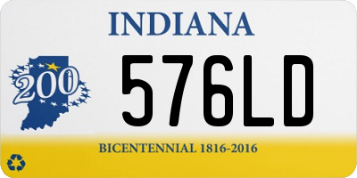 IN license plate 576LD