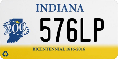 IN license plate 576LP