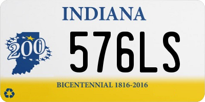 IN license plate 576LS