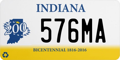 IN license plate 576MA