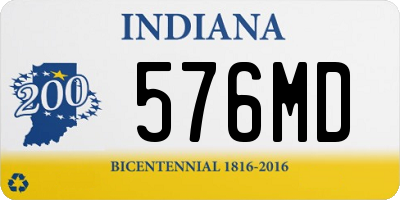 IN license plate 576MD