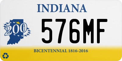 IN license plate 576MF