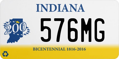 IN license plate 576MG