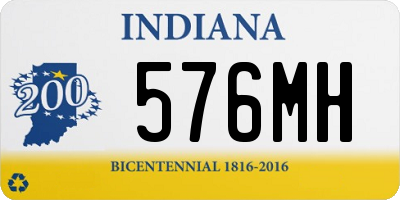 IN license plate 576MH