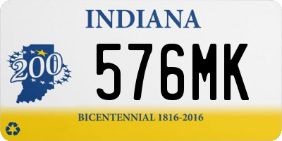 IN license plate 576MK