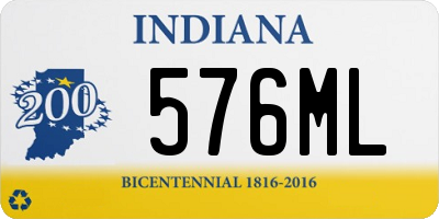 IN license plate 576ML