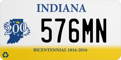 IN license plate 576MN