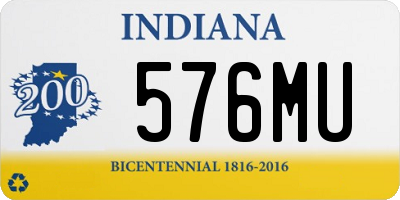 IN license plate 576MU