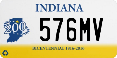 IN license plate 576MV