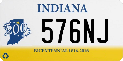 IN license plate 576NJ