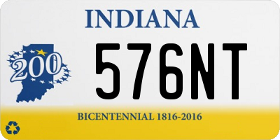 IN license plate 576NT