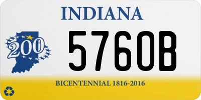 IN license plate 576OB