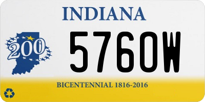 IN license plate 576OW