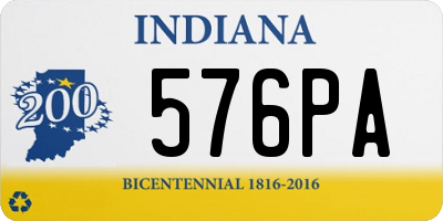 IN license plate 576PA