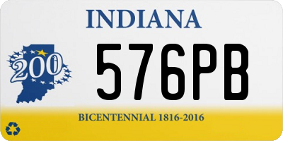 IN license plate 576PB