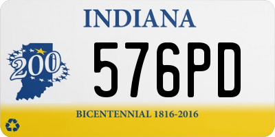 IN license plate 576PD