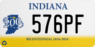 IN license plate 576PF