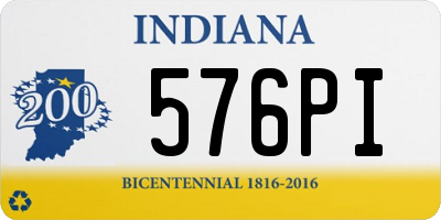 IN license plate 576PI