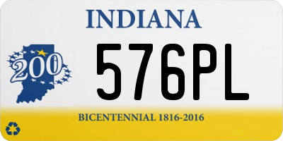 IN license plate 576PL