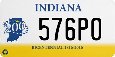 IN license plate 576PO