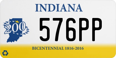 IN license plate 576PP