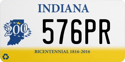 IN license plate 576PR