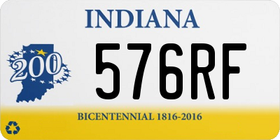 IN license plate 576RF