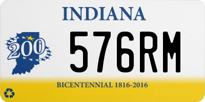 IN license plate 576RM